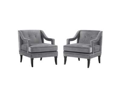 Image for Concur Gray Living Room Set Performance Velvet [Set of 2]