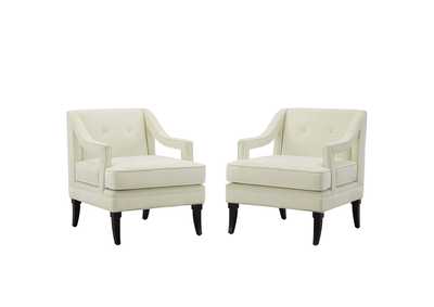 Image for Ivory Concur Living Room Set Performance Velvet [Set of 2]