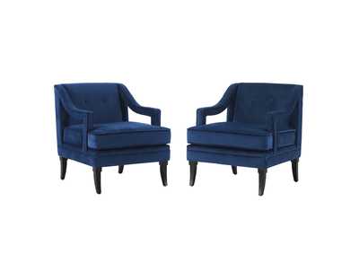 Image for Navy Concur Living Room Set Performance Velvet [Set of 2]