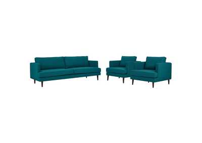 Image for Teal Agile 3 Piece Upholstered Fabric Set