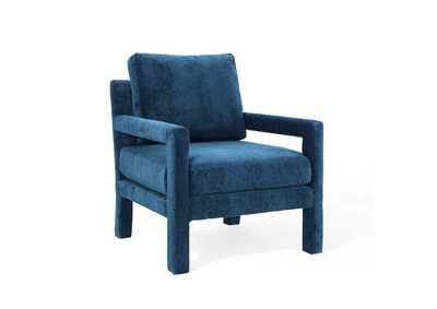 Image for Navy Rehearse Crushed Performance Velvet Arm Chair