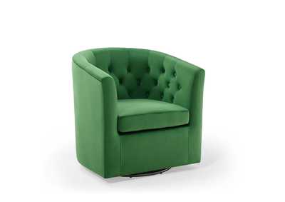 Image for Emerald Prospect Tufted Performance Velvet Swivel Arm Chair