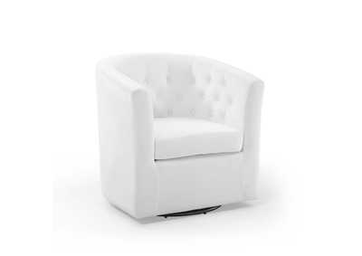 Image for White Prospect Tufted Performance Velvet Swivel Arm Chair