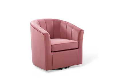 Image for Dusty Rose Prospect Performance Velvet Swivel Arm Chair