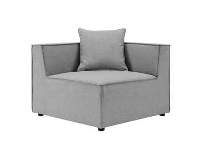 Image for Gray Saybrook Outdoor Patio Upholstered Sectional Sofa Corner Chair