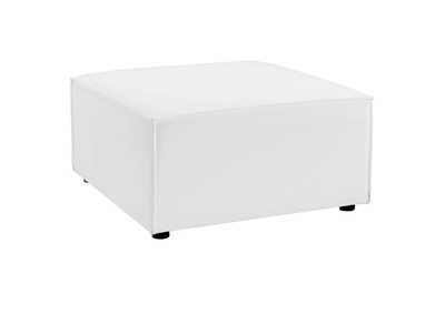 Image for White Saybrook Outdoor Patio Upholstered Sectional Sofa Ottoman