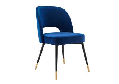 Image for Navy Rouse Performance Velvet Dining Side Chair