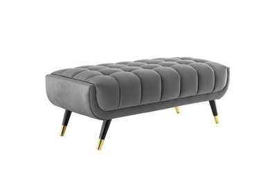 Image for Gray Adept 47.5" Performance Velvet Bench