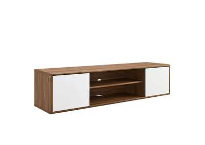 Image for Walnut White Envision 60" Wall Mount TV Stand