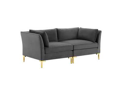 Image for Gray Ardent Performance Velvet Loveseat