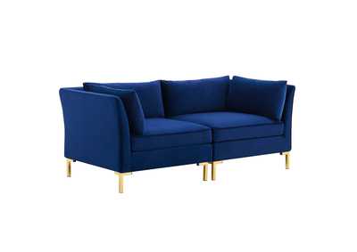 Image for Navy Ardent Performance Velvet Loveseat