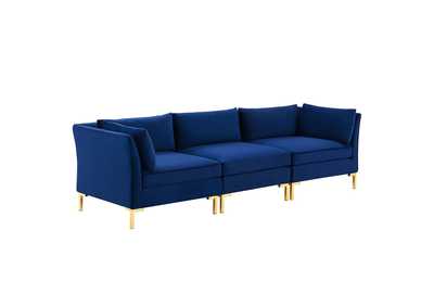 Image for Navy Ardent Performance Velvet Sofa
