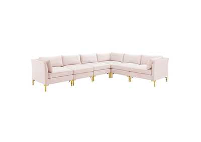 Image for Pink Ardent 6-Piece Performance Velvet Sectional Sofa