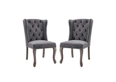 Image for Gray Apprise Side Chair Performance Velvet [Set of 2]