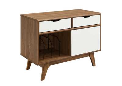 Image for Walnut White Envision Vinyl Record Display Stand
