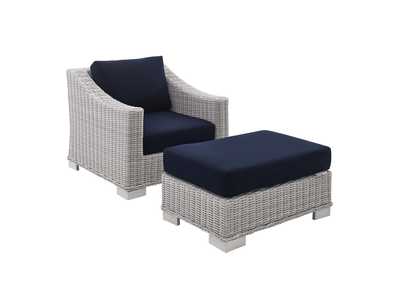 Image for Light Gray Navy Conway Sunbrella