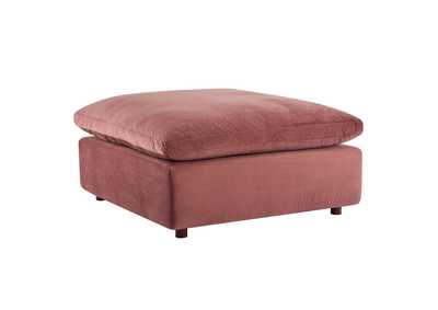 Image for Dusty Rose Commix Down Filled Overstuffed Performance Velvet Ottoman
