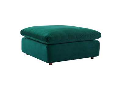 Image for Green Commix Down Filled Overstuffed Performance Velvet Ottoman