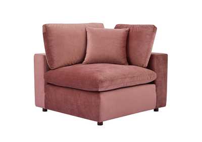 Image for Dusty Rose Commix Down Filled Overstuffed Performance Velvet Corner Chair