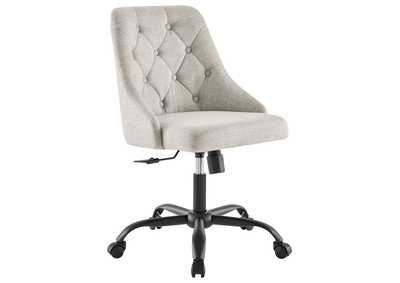 Image for Black Beige Distinct Tufted Swivel Upholstered Office Chair