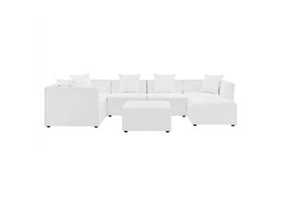 Image for White Saybrook Outdoor Patio Upholstered 7-Piece Sectional Sofa
