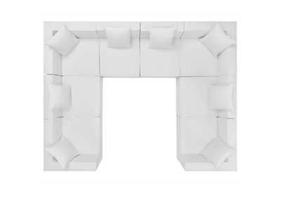 Image for White Saybrook Outdoor Patio Upholstered 8-Piece Sectional Sofa
