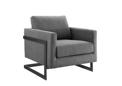 Image for Black Charcoal Posse Upholstered Fabric Accent Chair