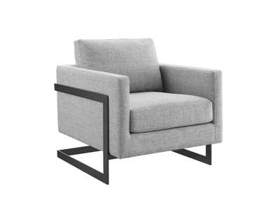 Image for Black Light Gray Posse Upholstered Fabric Accent Chair