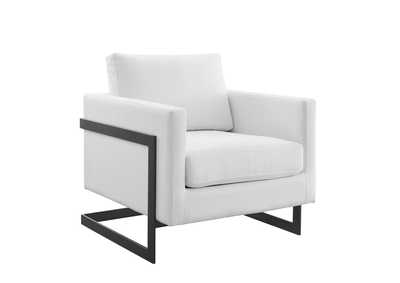 Image for Black White Posse Upholstered Fabric Accent Chair