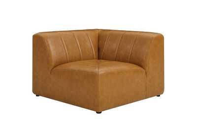 Image for Tan Bartlett Vegan Leather Corner Chair