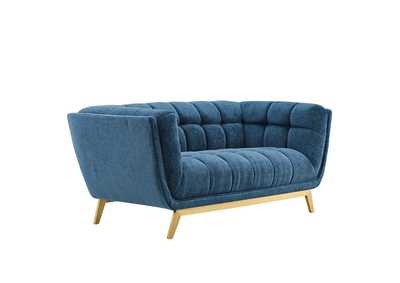 Image for Navy Bestow Crushed Performance Velvet Loveseat
