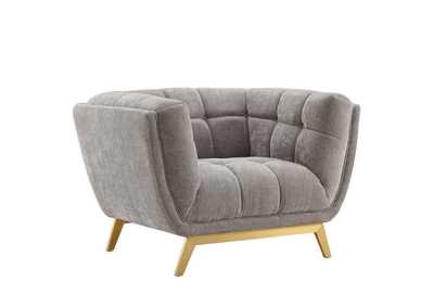 Image for Light Gray Bestow Crushed Performance Velvet Arm Chair