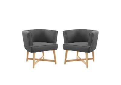 Image for Gray Anders Accent Chair Upholstered Fabric [Set of 2]