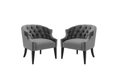 Image for Gray Precept Arm Chair Performance Velvet [Set of 2]