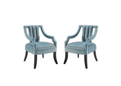 Image for Light Blue Harken Accent Chair Performance Velvet [Set of 2]
