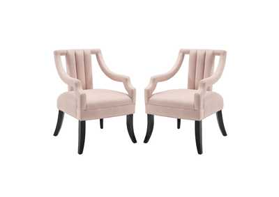 Image for Pink Harken Accent Chair Performance Velvet [Set of 2]