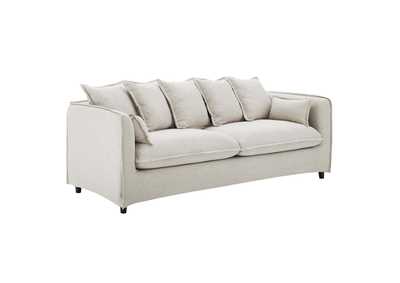Image for Beige Avalon Slipcover Fabric Sofa