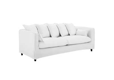 Image for White Avalon Slipcover Fabric Sofa