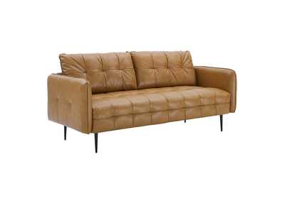 Image for Tan Cameron Tufted Vegan Leather Sofa