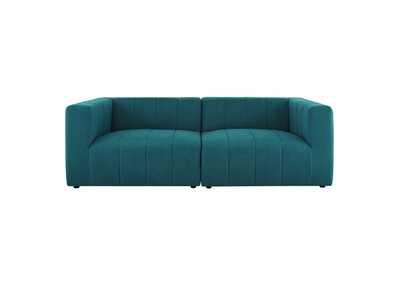 Image for Teal Bartlett Upholstered Fabric 2-Piece Loveseat