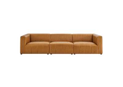 Image for Tan Bartlett Vegan Leather 3-Piece Sofa