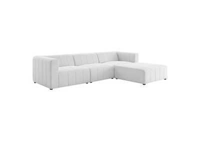 Image for Ivory Bartlett Upholstered Fabric 4-Piece Sectional Sofa