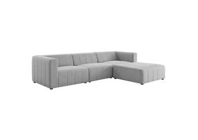 Image for Light Gray Bartlett Upholstered Fabric 4-Piece Sectional Sofa