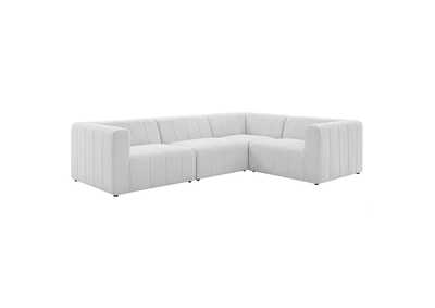 Image for Ivory Bartlett Upholstered Fabric 4-Piece Sectional Sofa