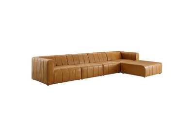 Image for Tan Bartlett Vegan Leather 5-Piece Sectional Sofa
