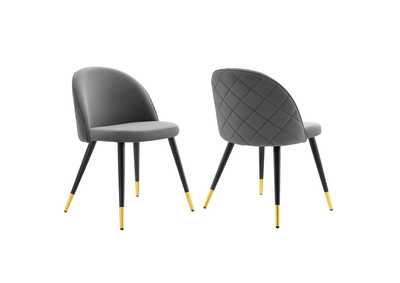 Image for Cordial Performance Velvet Dining Chairs - Set of 2