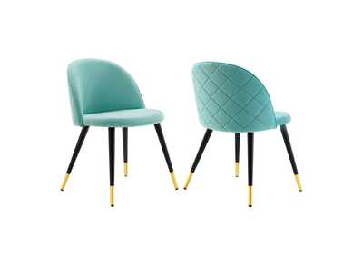 Image for Cordial Performance Velvet Dining Chairs - Set of 2