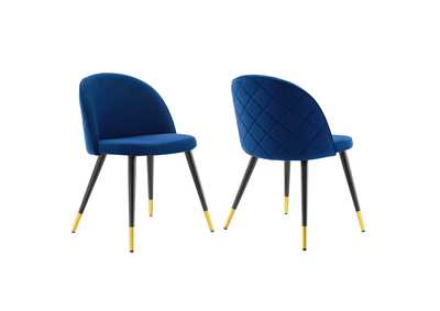 Image for Cordial Performance Velvet Dining Chairs - Set of 2