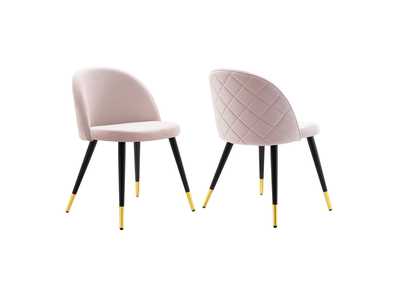 Image for Cordial Performance Velvet Dining Chairs - Set of 2