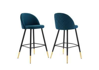 Image for Cordial Fabric Bar Stools - Set of 2